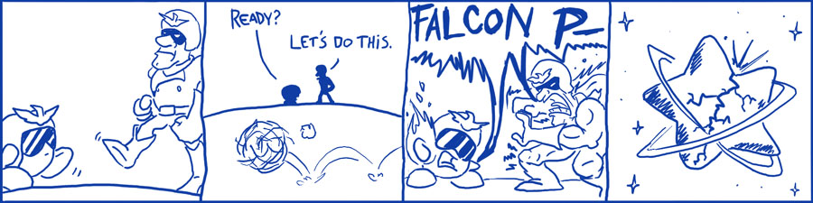 Captain Falcon and Kirby