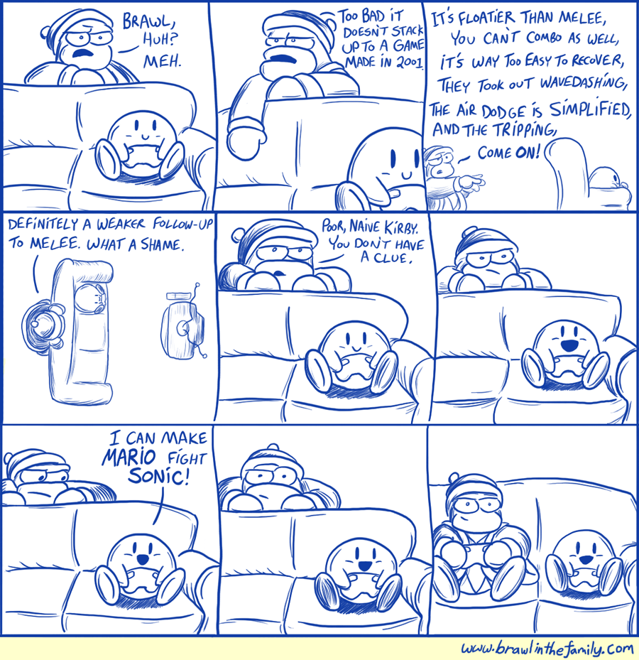 You'd think Dedede would be more enthusiastic about a game that has him in it.  Maybe he just didn't like being portrayed as a good guy in SSE.