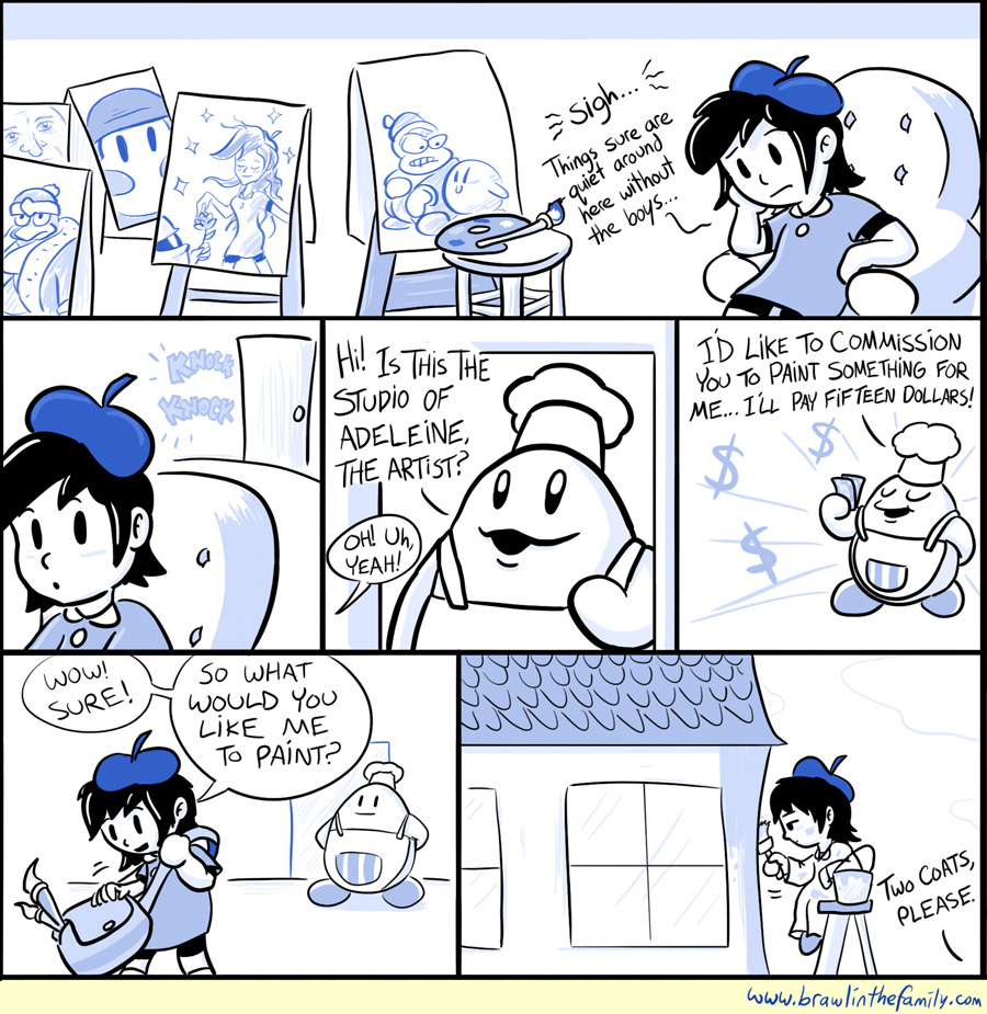 With no Kirby around to fear, Dream Land mini-bosses are free to run wild and pull off minor scams like this one.