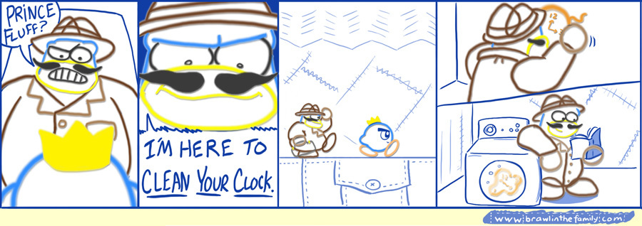 Yarn Dededoo later took a spin in the washing machine himself.  In Patch Land, this is the easiest way to bathe.