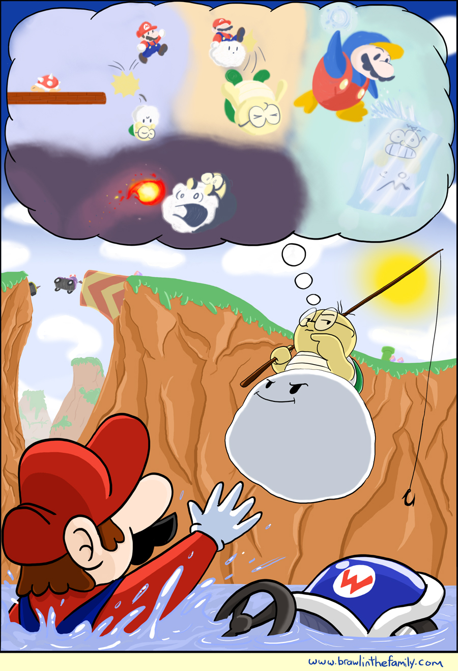 He's lucky it wasn't on Rainbow Road.