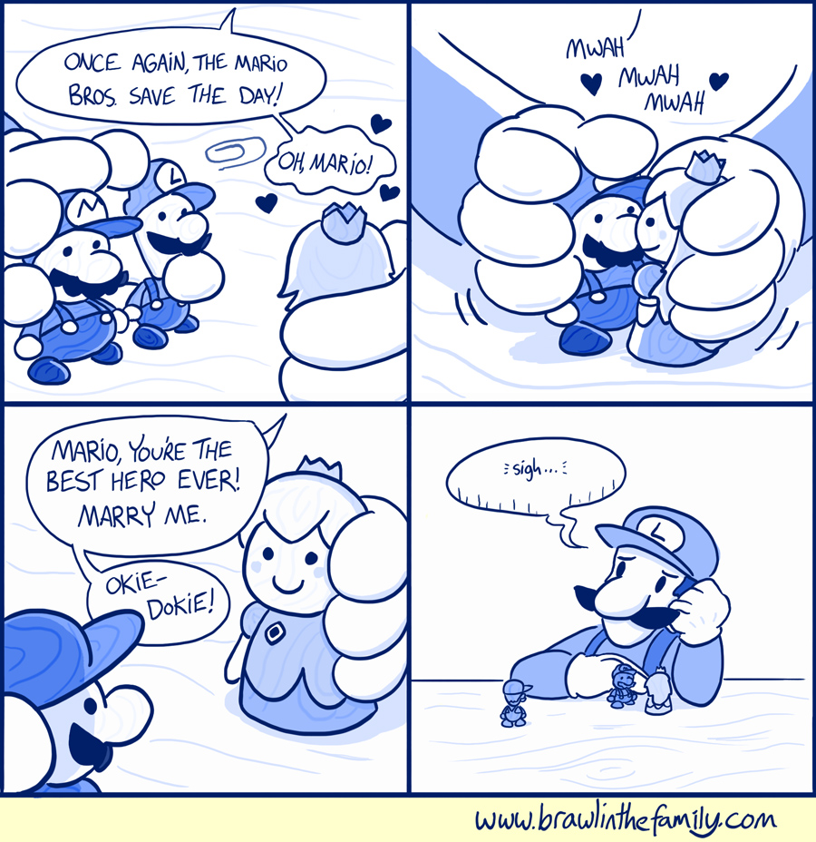 Hey, you still have Daisy, and she's never had to be rescued by Mario!  ...Well, except that one time...