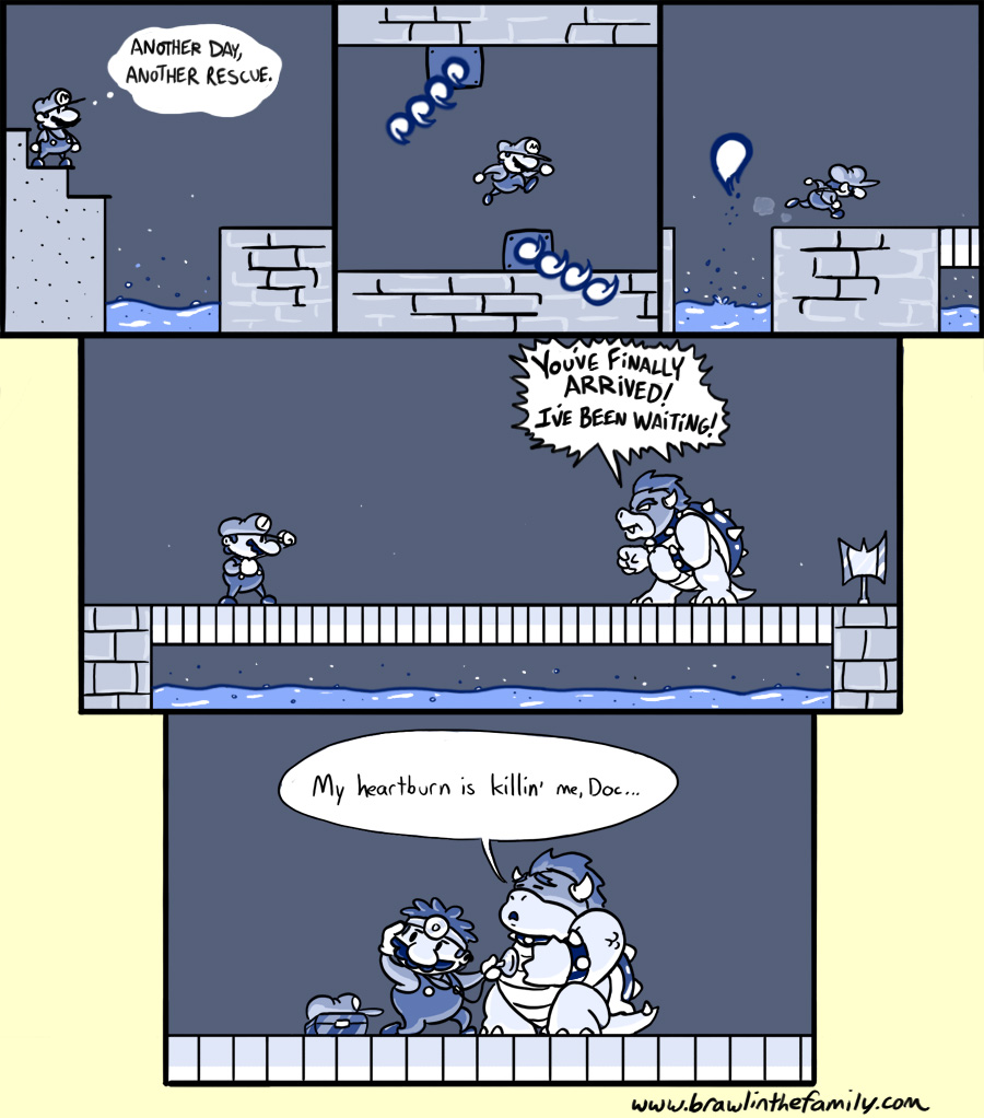 ''I think it's been flaring up again because I keep getting dumped into lava...''