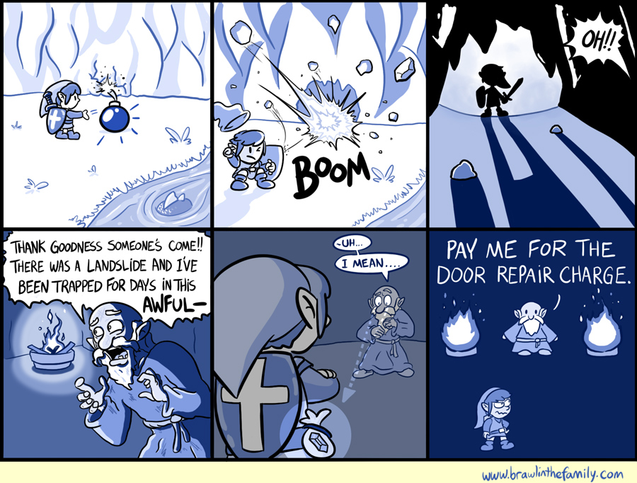 ''Look, I give away swords all day, something's gotta pay the bills!''