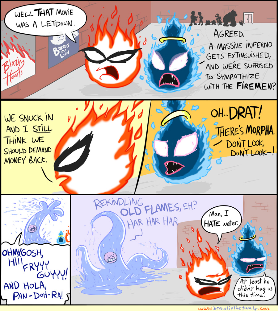 ''Keep moving, and maybe we can lure him over this drainage grate...''