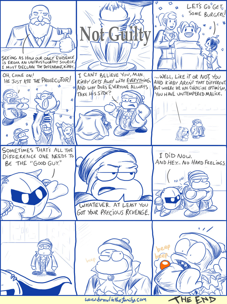 Alternate ending: "Kick Me" sign