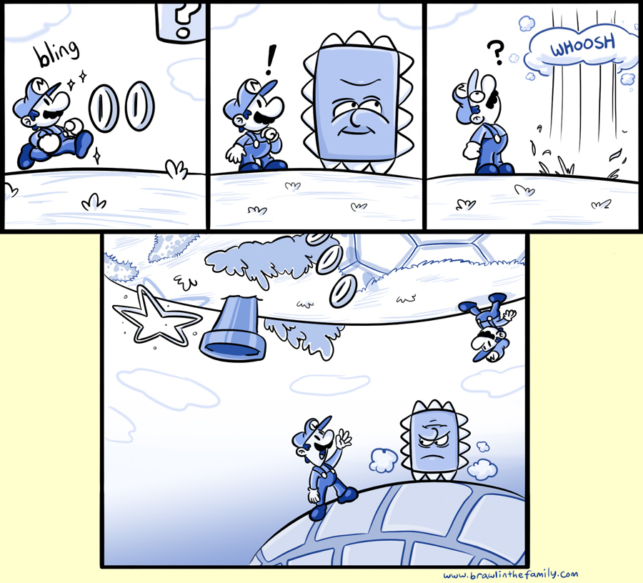 What happens to the Thwomp if one planetoid goes out of orbit...?